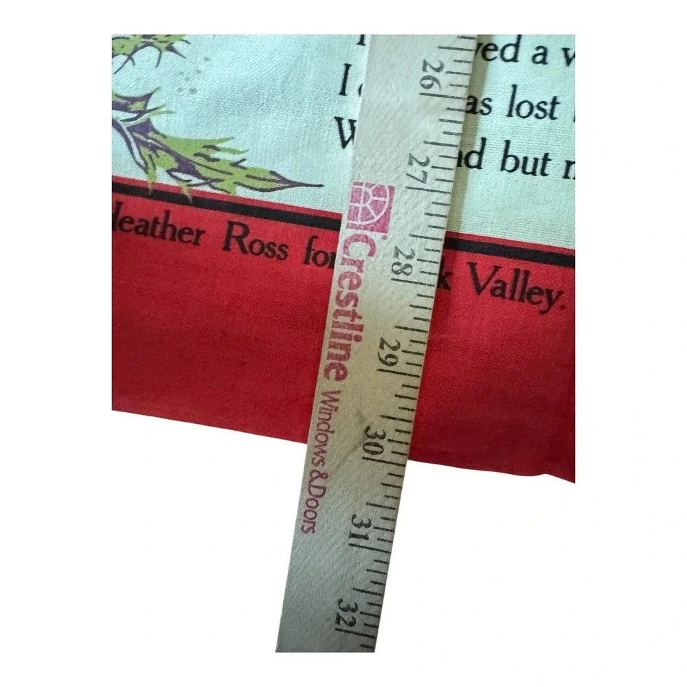 Amazing Grace Scotland Tea Towel Bagpiper Heather Ross Etrick Valley Cotton